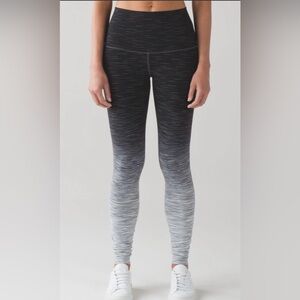 Lululemon Wunder Under Hi-Rise Tight 
Ombre Space Dye Black Deep Coal size 8